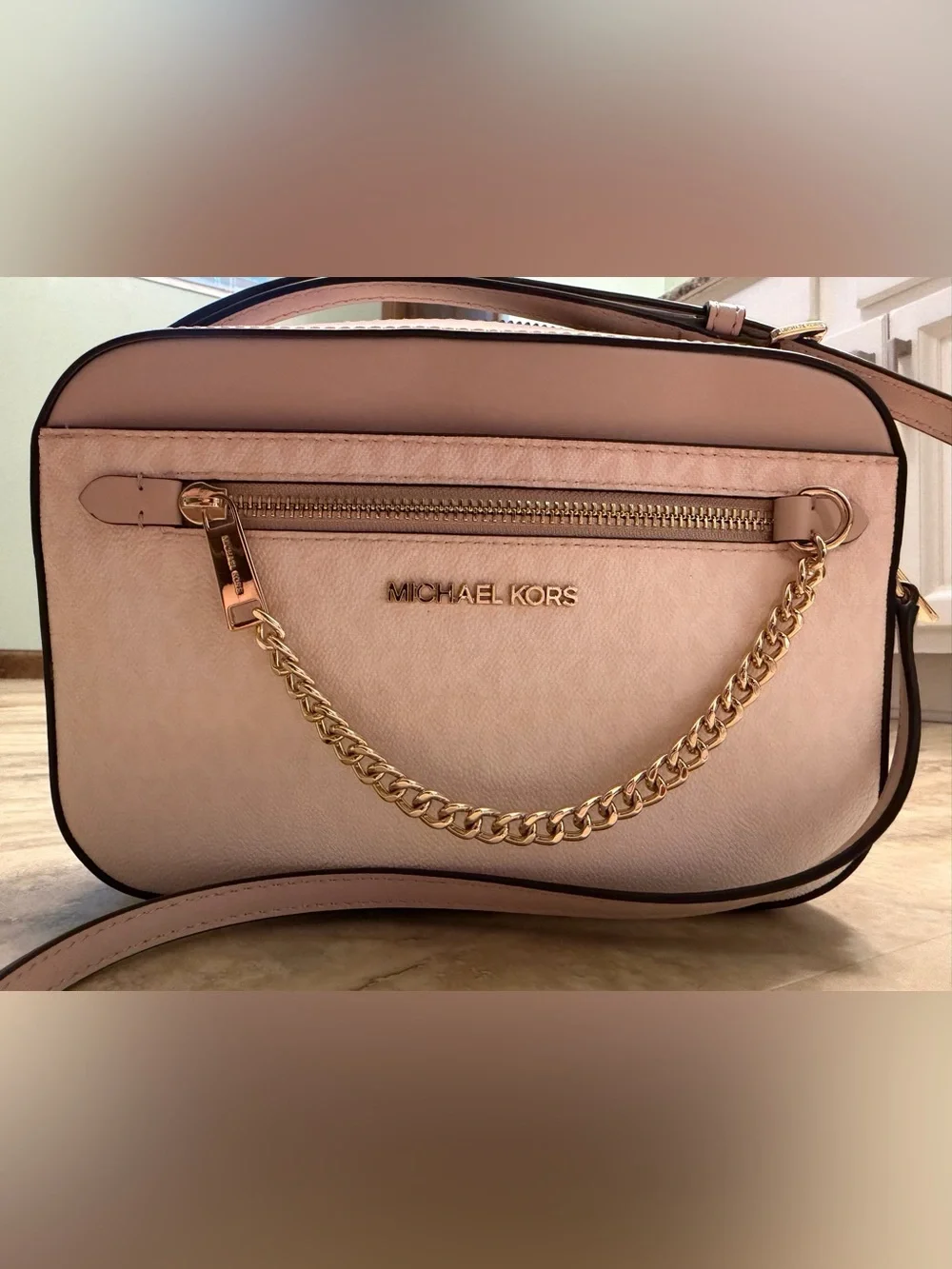 Michael Kors Blush Pink Leather Crossbody Bag